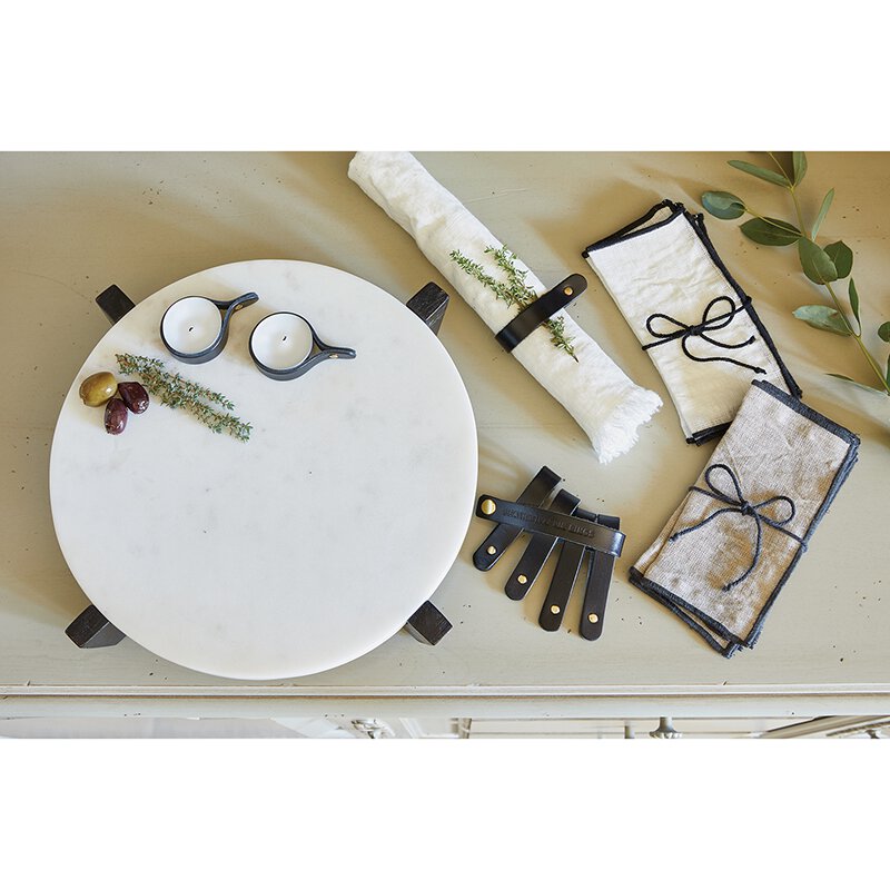 Black Leather Napkin Ring, HOM , Kitchen, Santa Barbara Design Studio by Creative Brands @feelathom
