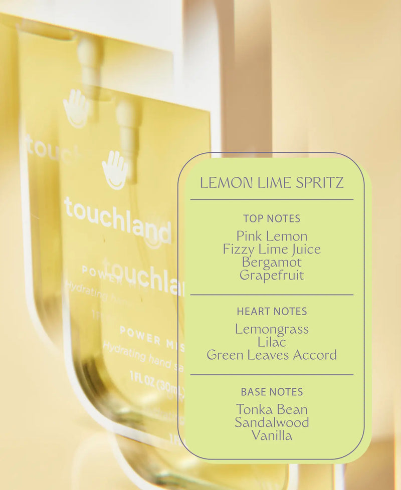 Power Mist Lemon Lime Spritz Hand Sanitizer, FEEL AT HOM , HOMbody, Touchland @feelathom