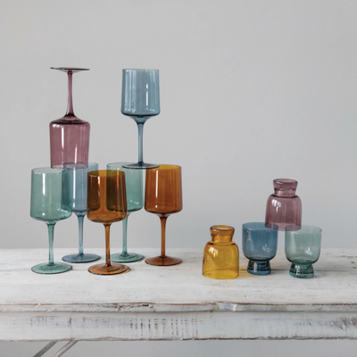 Colored Coupe Drinking Glass, HOM , , Creative Co-Op @feelathom