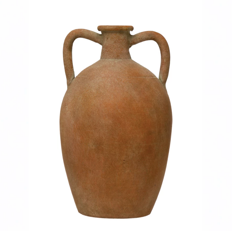 Terracotta Urn with Handles, HOM , , Creative Co-Op @feelathom