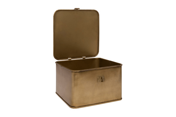 PRE-ORDER Gold Square Metal Boxes, HOM , Accent, Creative Co-Op @feelathom