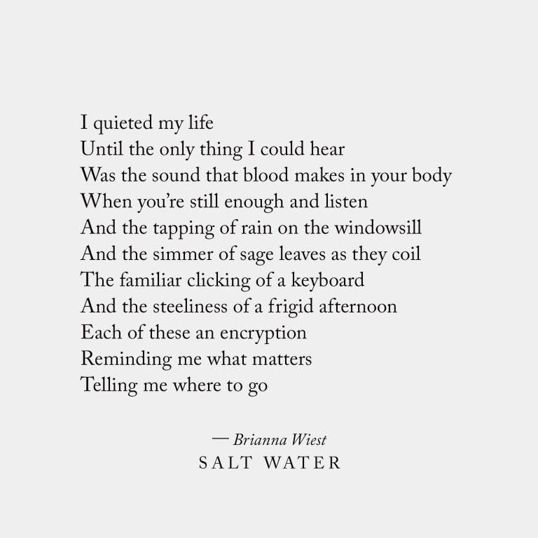 Salt Water, HOM , HOMbody, Thought Catalog @feelathom