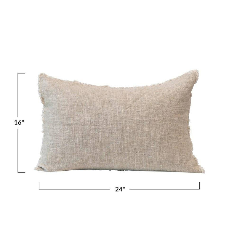 Natural Linen Lumbar Pillow Cover, HOM , Pillow, Creative Co-Op @feelathom