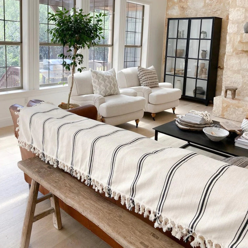Sophie Turkish Cotton Throw Blanket (Queen Size), FEEL AT HOM , Blankets, The Loomia @feelathom