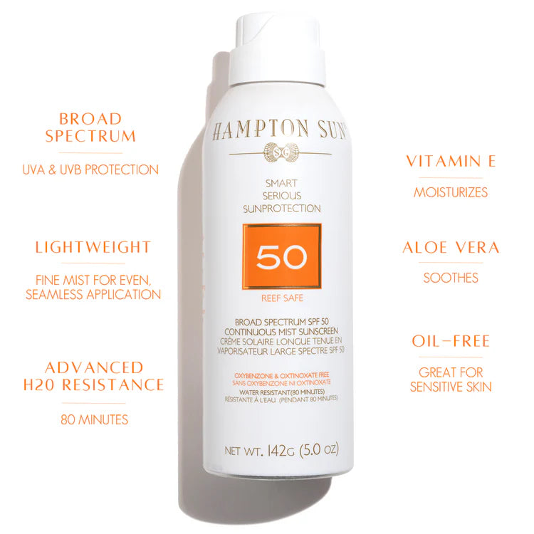 SPF 50 Continuous Mist Sunscreen, FEEL AT HOM , , Hampton Sun @feelathom