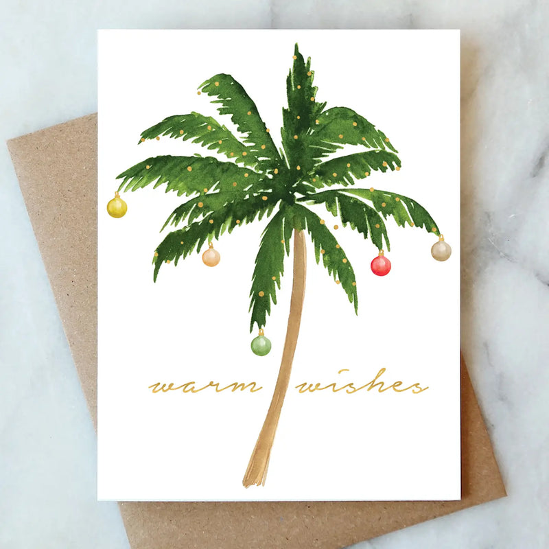 Christmas Palm Tree Greetings Card, FEEL AT HOM , , Abigail Jayne Design @feelathom