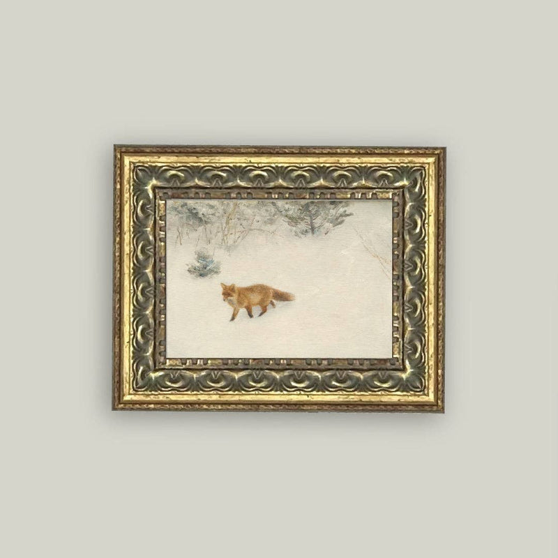 Fox In Winter Art: 7x5