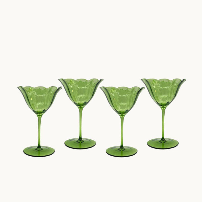 Lily Green Wine Glass