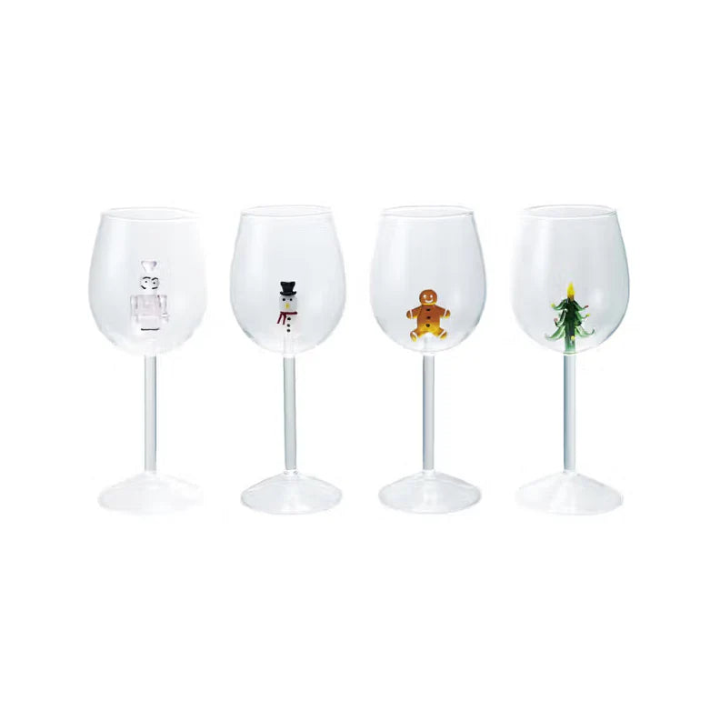 16 oz Holiday Wine Glass