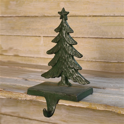 Christmas Tree Cast Iron Stocking Holder