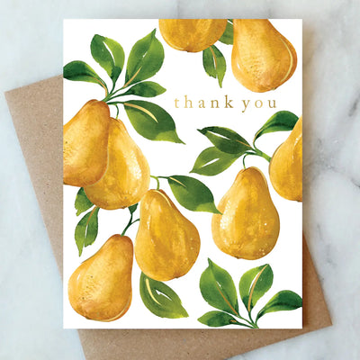 Pears Thank You Greeting Card, FEEL AT HOM , , Abigail Jayne Design @feelathom