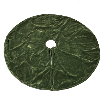 Velvet Tree Skirt - Sage Green