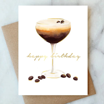 Espresso Martini Birthday Card, FEEL AT HOM , , Abigail Jayne Design @feelathom