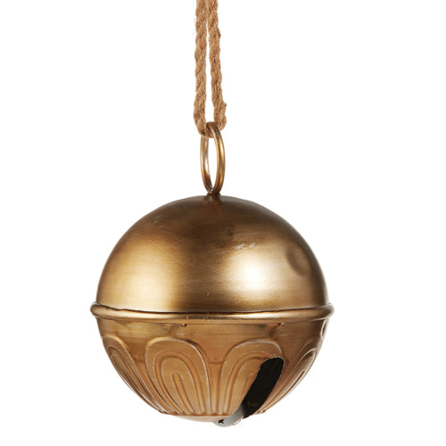 8" Gold Sleigh Bell Ornament