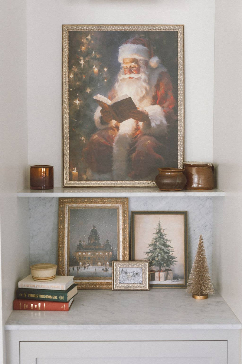 Christmas Tree with Presents Art 7x9