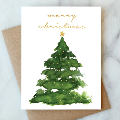 Merry Christmas Tree Greeting Card, FEEL AT HOM , , Abigail Jayne Design @feelathom
