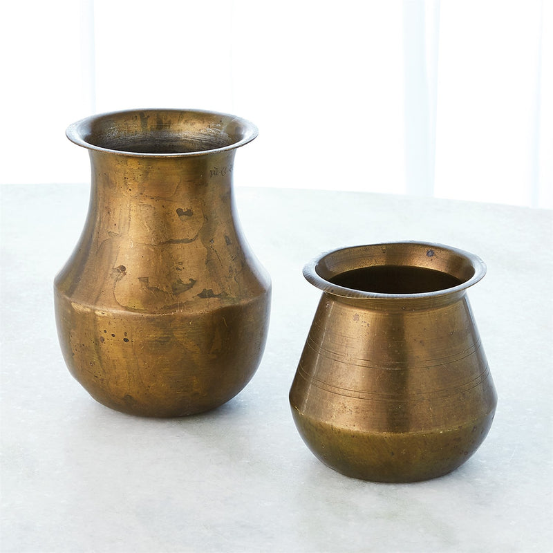 Brass Lota Pots, FEEL AT HOM , , Global Views @feelathom