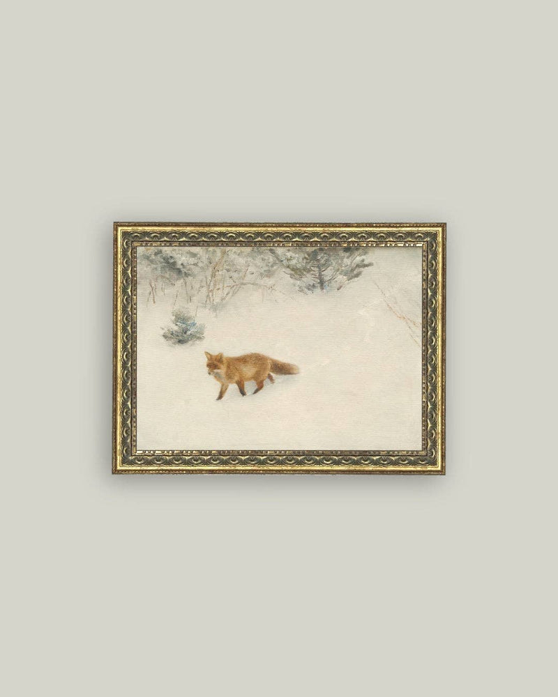 Fox In Winter Art: 7x5