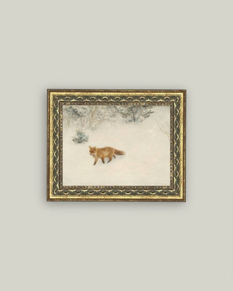 Fox In Winter Art: 7x5