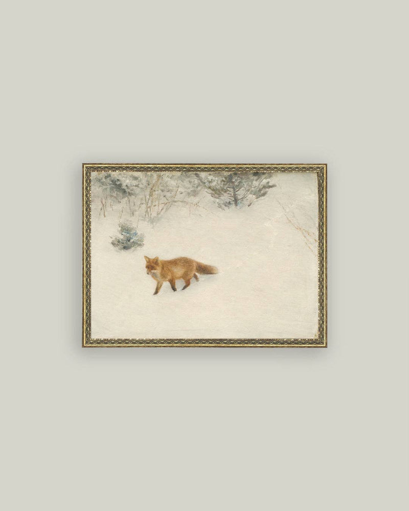 Fox In Winter Art: 7x5