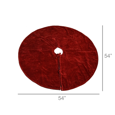 Velvet Tree Skirt - Red