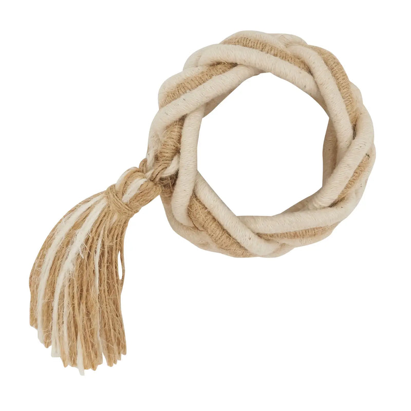 Braided Tassel Napkin Ring, FEEL AT HOM , , Saro Lifestyle @feelathom