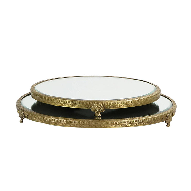 Large Brass Mirror Tray