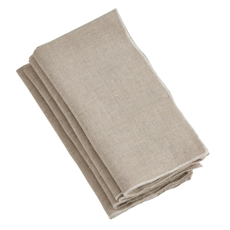 Stonewashed Stitch Border Napkin, FEEL AT HOM , , Saro Lifestyle @feelathom