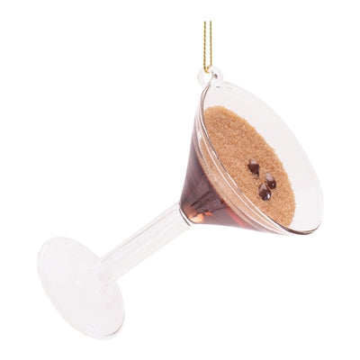 Glass Chocolate Martini Ornament