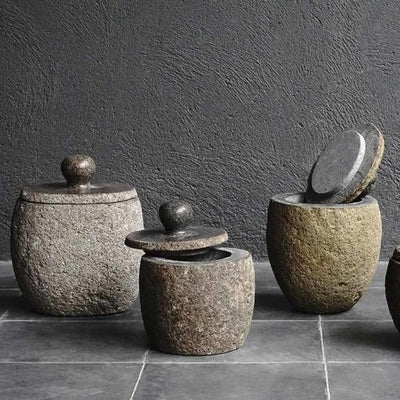 Carved Stone Jars, FEEL AT HOM , , Blaxsand @feelathom