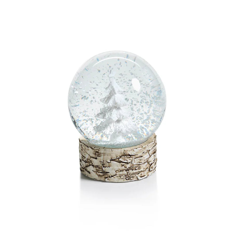 Snow Globe on Birch with Tree