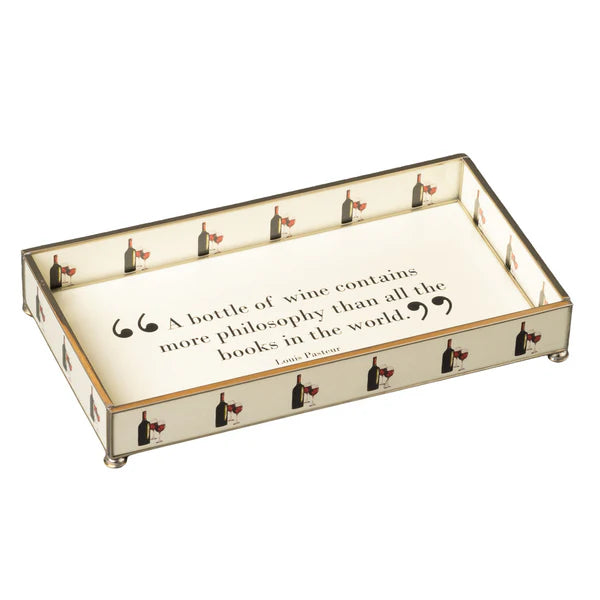 Bottle of Wine Quote Tray
