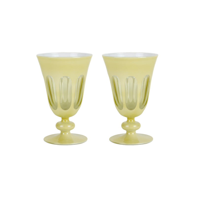 Set of 2 Rialto Glass Tulip Creme, FEEL AT HOM , , Sir Madam @feelathom