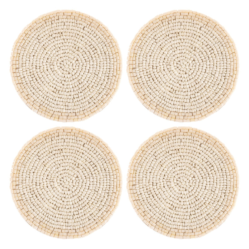 Set of 4 Beaded Coasters