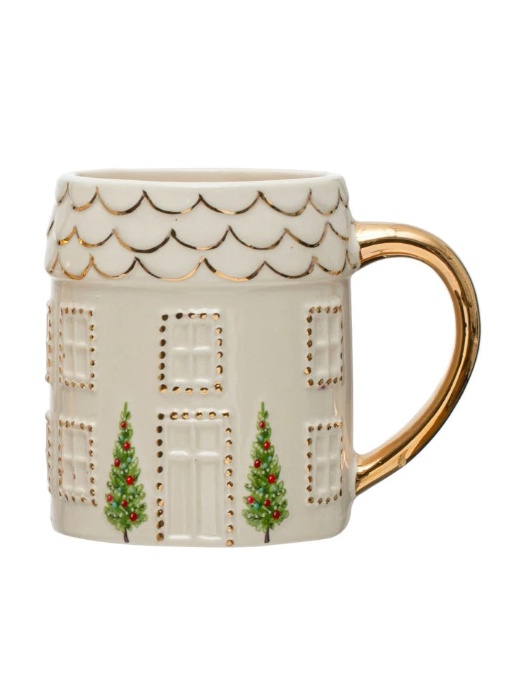 Stoneware House Mug, FEEL AT HOM , Seasonal & Holiday Decorations, Creative Co-Op @feelathom