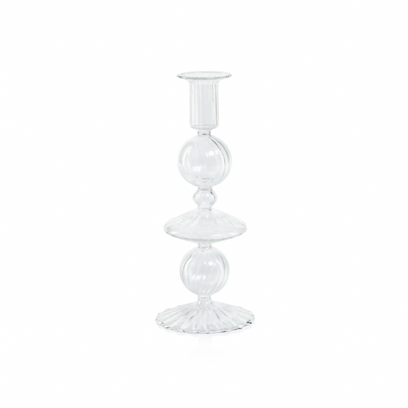 Candeliere Glass Taper Holder Medium, FEEL AT HOM , , Zodax @feelathom