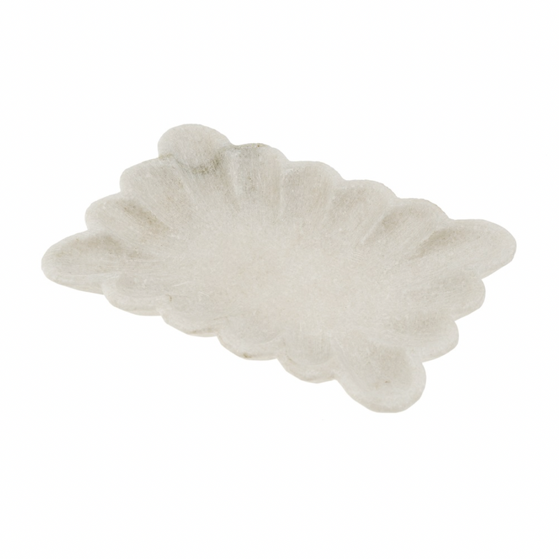 Scalloped Marble Dish