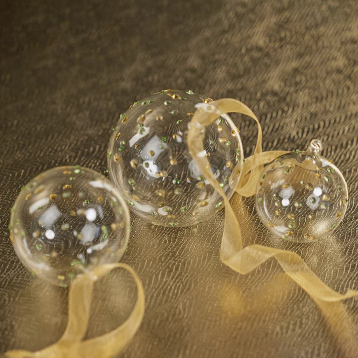 Glass Ball Dotted Ornament