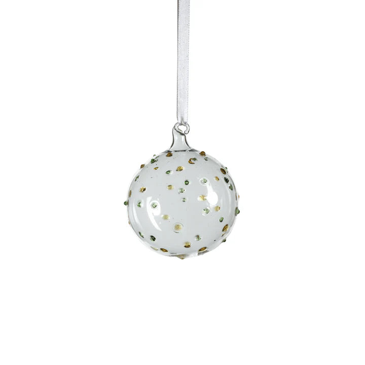 Glass Ball Dotted Ornament