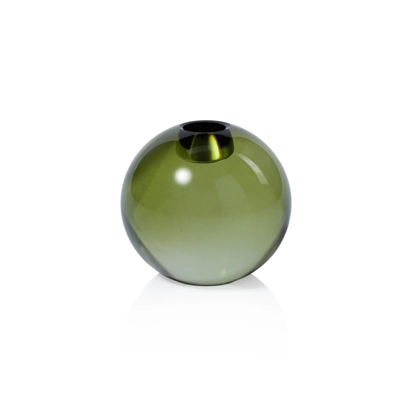 Sphere Crystal Glass Taper Holder