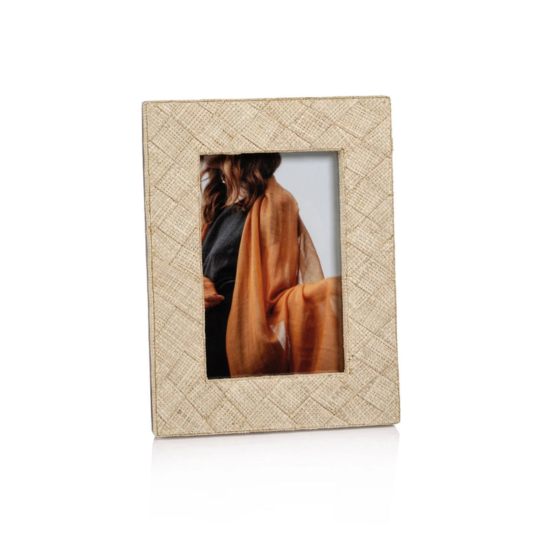 4x6 Bocca Woven Raffia Photo Frame