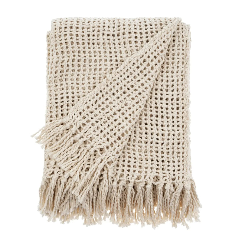 Cottage Cotton Knit Throw, FEEL AT HOM , , Indaba @feelathom