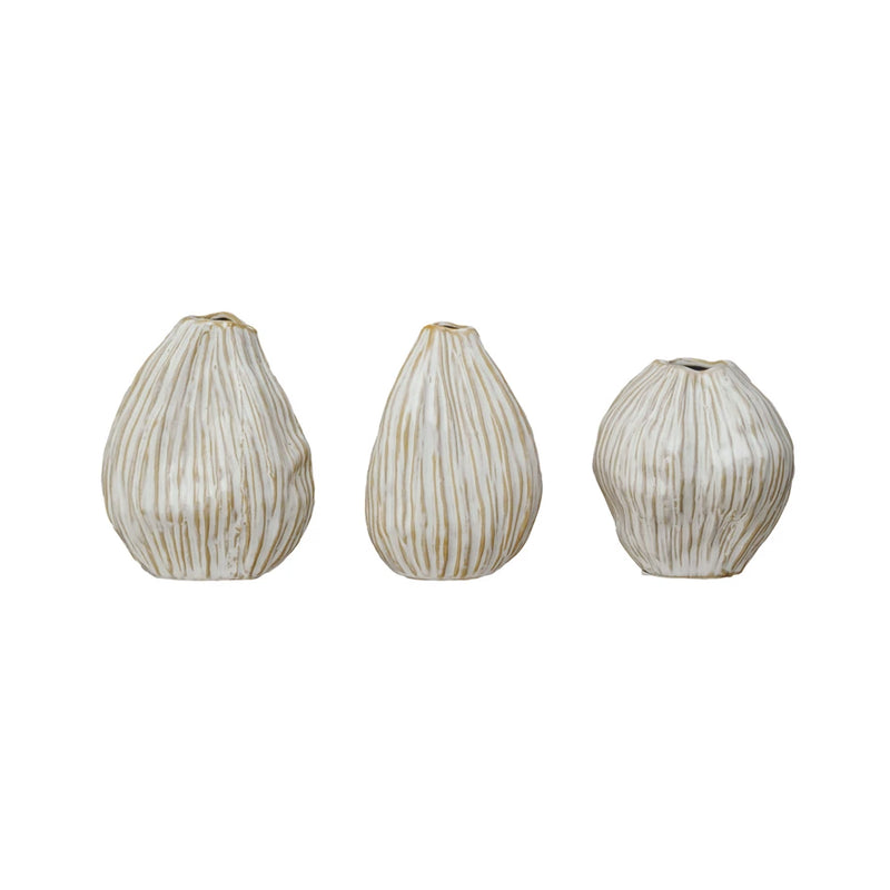 Organic Pleated Vase Set