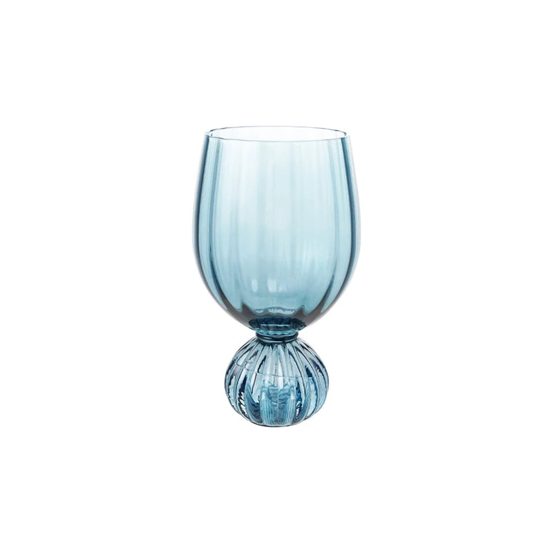 Blue Taurin Wine Glass