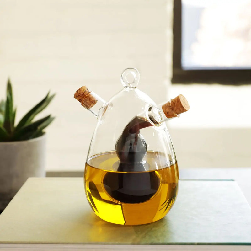 Teardrop Oil & Vinegar Cruet, FEEL AT HOM , , Bamboo Switch @feelathom