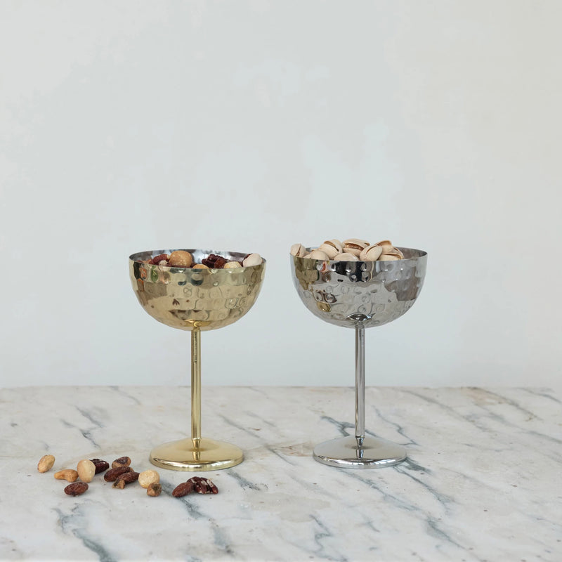 Hammered Coupe Glass