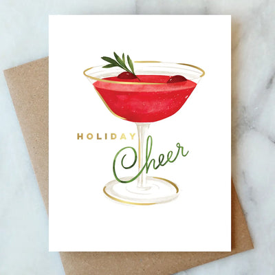 Cranberry Cocktail Greeting Card, FEEL AT HOM , , Abigail Jayne Design @feelathom