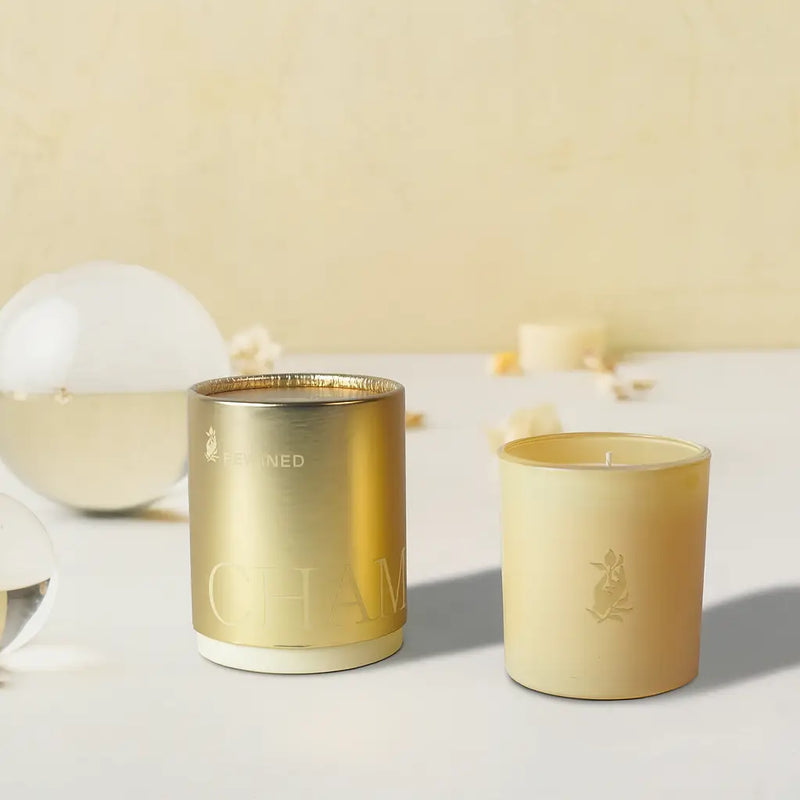 Champagne Metallic Candle 5.5 oz