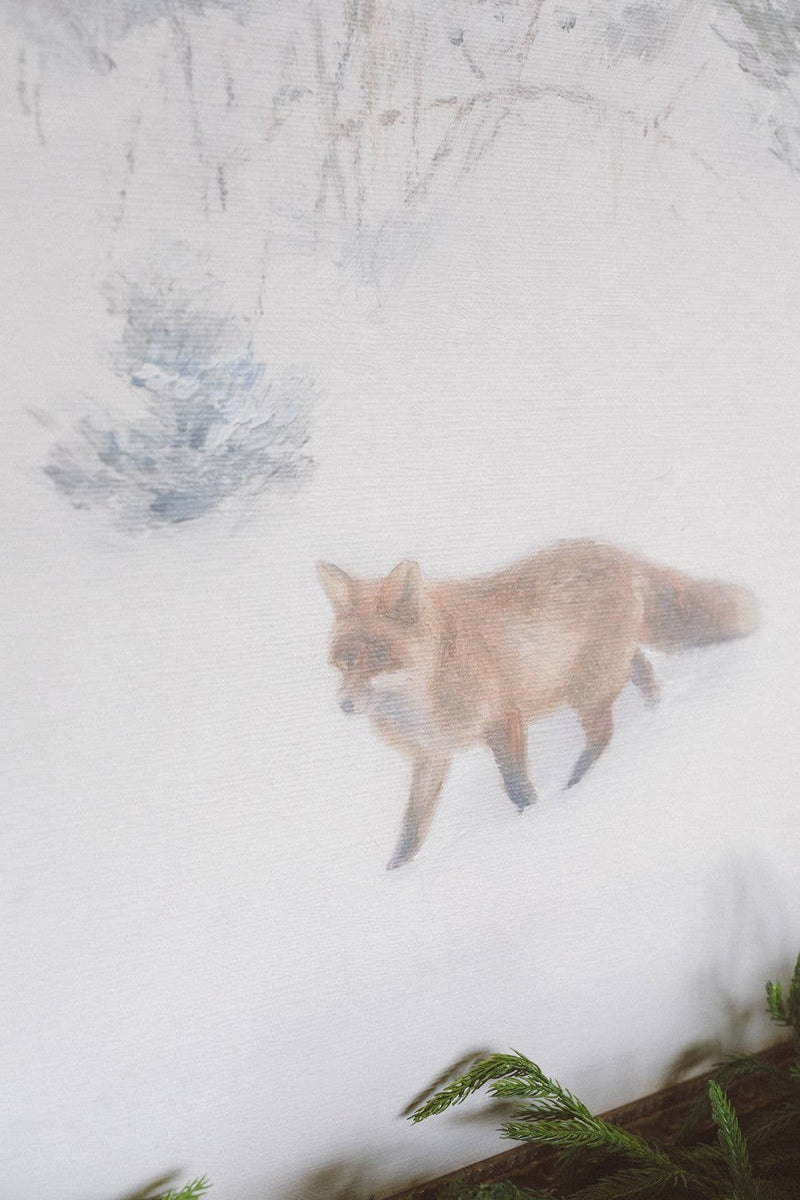 Fox In Winter Art: 7x5