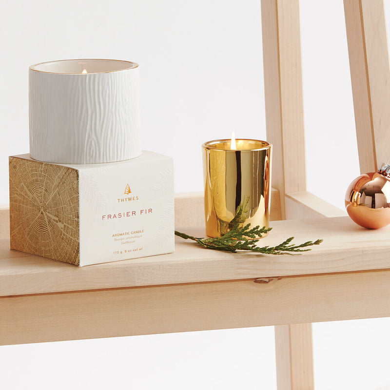 Frasier Fir Gilded Candle, FEEL AT HOM , , Thymes @feelathom